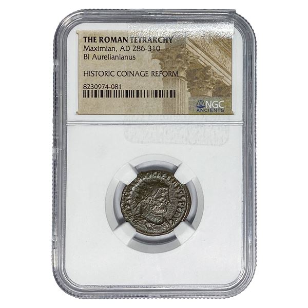 Roman Maximian, AD 286-310 BI Nummus NGC