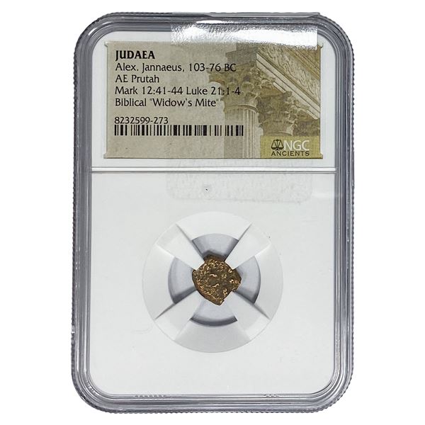 Judaea Alex. Jannaeus, 103-76 BC Widow's Mite NGC