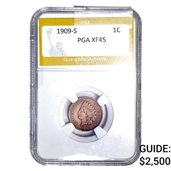 1909-S Indian Head Cent PGA XF45