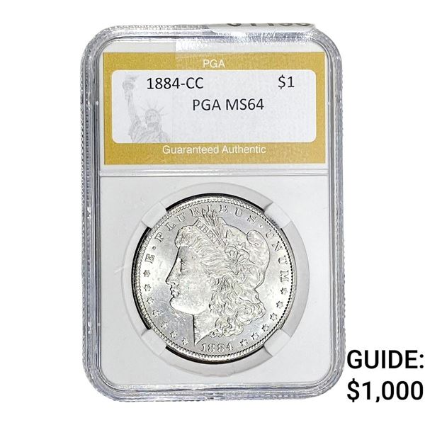 1884-CC Morgan Silver Dollar PGA MS64