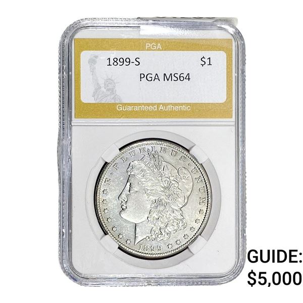 1899-S Morgan Silver Dollar PGA MS64