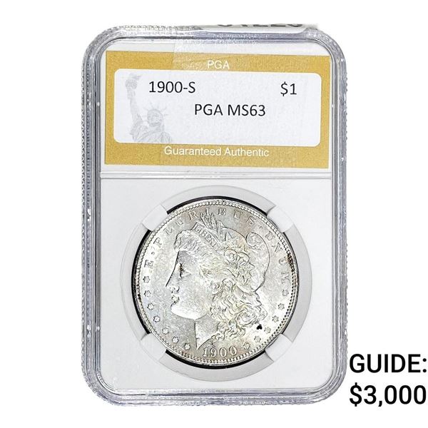 1900-S Morgan Silver Dollar PGA MS63
