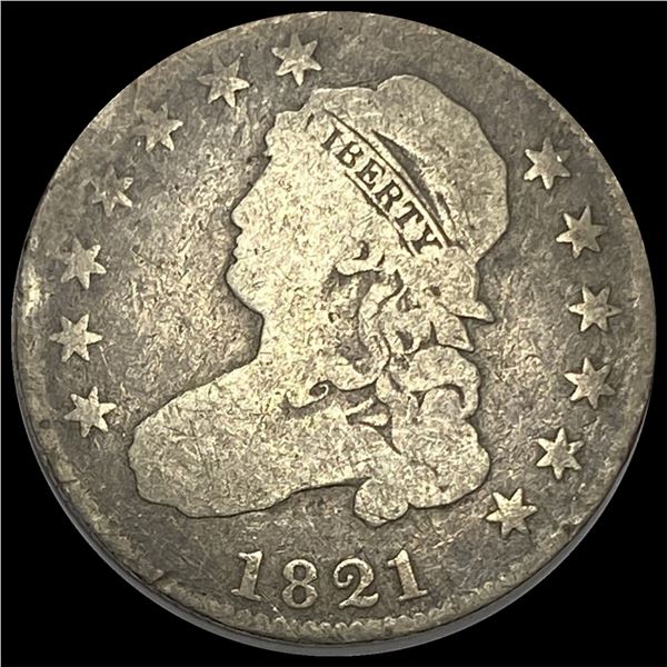 1821 Capped Bust Silver Quarter NICELY CIRCULATED
