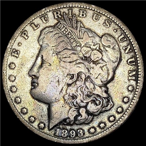 1893-CC Silver Morgan Dollar LIGHTLY CIRCULATED