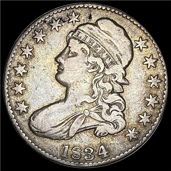 1834 Capped Bust Half Dollar NEARLY UNCIRCULATED