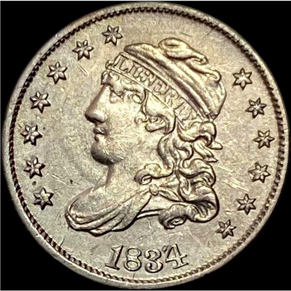 1834 Capped Bust Half Dime CLOSELY UNCIRCULATED