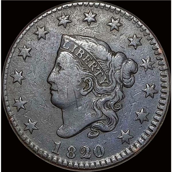 1820 Coronet Head Large Cent LIGHTLY CIRCULATED