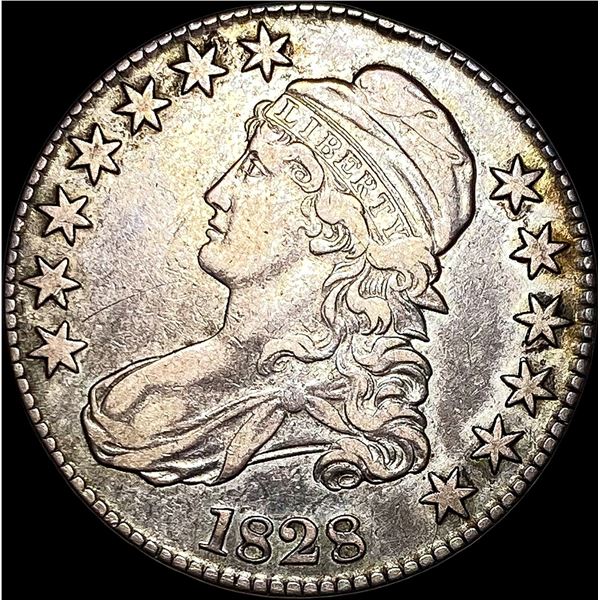 1828 Capped Bust Half Dollar NEARLY NEARLY UNCIRCULATED