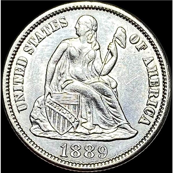 1889-S Silver Seated Liberty Dime CLOSELY UNCIRCULATED