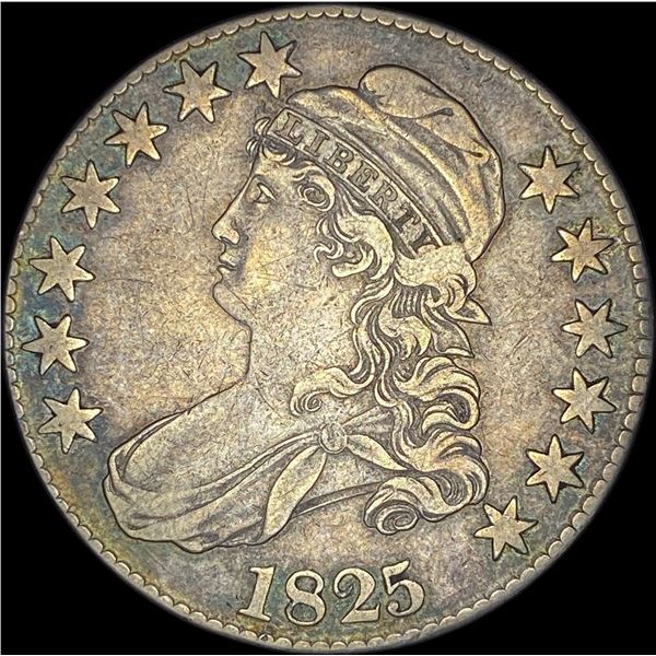 1825 Capped Bust Half Dollar NEARLY UNCIRCULATED