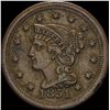 Image 1 : 1851 Braided Hair Large Cent HIGH GRADE