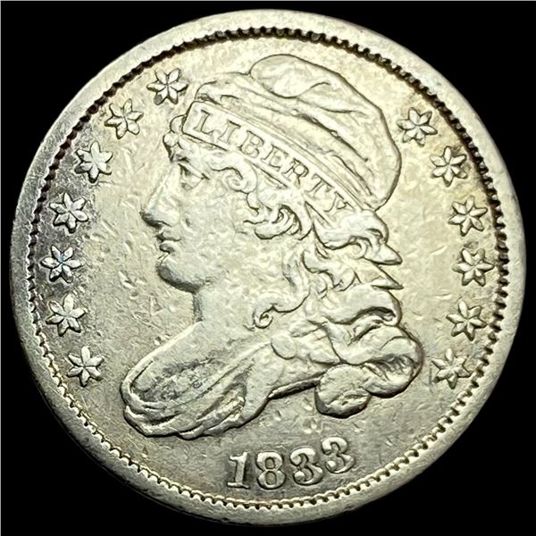 1833 Capped Bust Dime NEARLY UNCIRCULATED