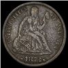 Image 1 : 1873 Silver Seated Liberty Dime NEARLY  UNCIRCULATED