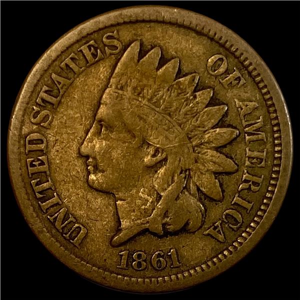 1861 Copper-Nickel Indian Head Cent NICELY  CIRCULATED