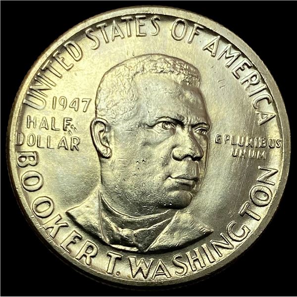 1947 Booker T. Washington Silver Half Dollar  CHOICE BU