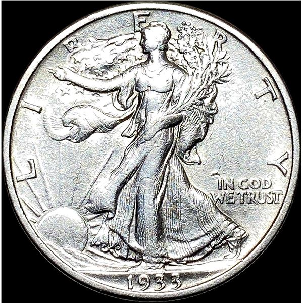 1933-S Walking Liberty Half Dollar NEARLY  UNCIRCULATED