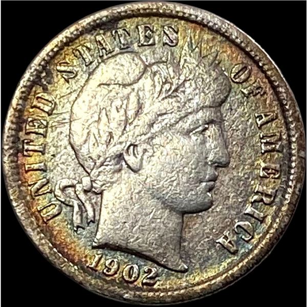 1902-S Silver Barber Dime LIGHTLY CIRCULATED