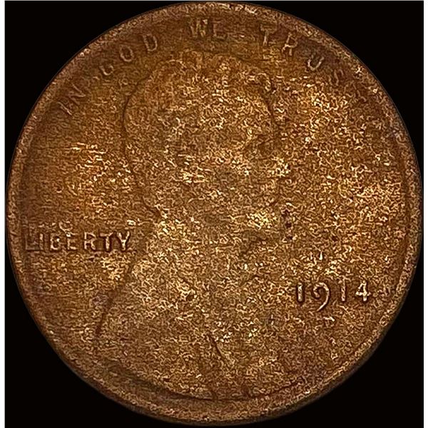1914-D Lincoln Wheat Cent LIGHTLY CIRCULATED