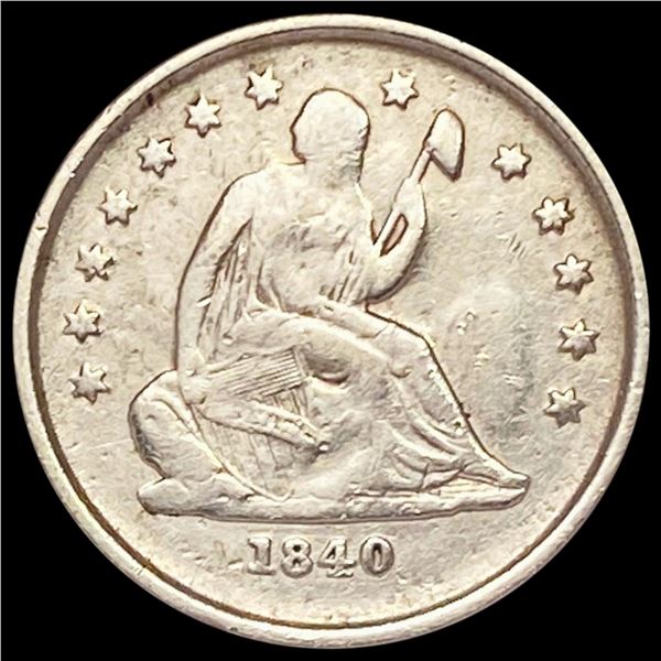1840-O Seated Liberty Quarter LIGHTLY CIRCULATED