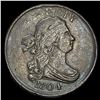 Image 1 : 1804 Copper Half Cent Draped Bust NEARLY  UNCIRCULATED