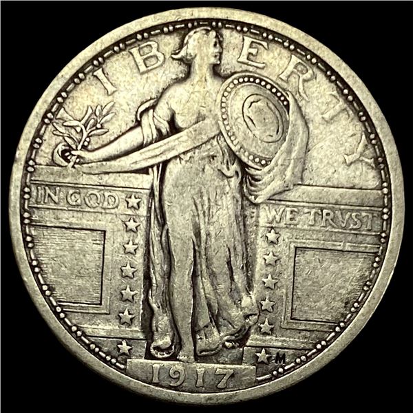 1917 Type 1 Standing Liberty Quarter NEARLY  UNCIRCULATED
