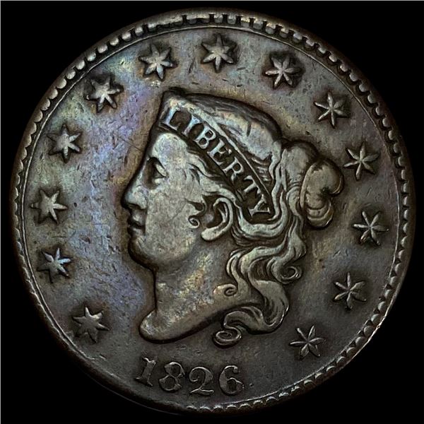 1826 Coronet Head Large Cent LIGHTLY  CIRCULATED