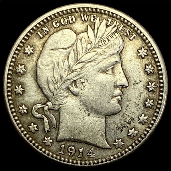 1914-D Silver Barber Quarter NEARLY  UNCIRCULATED