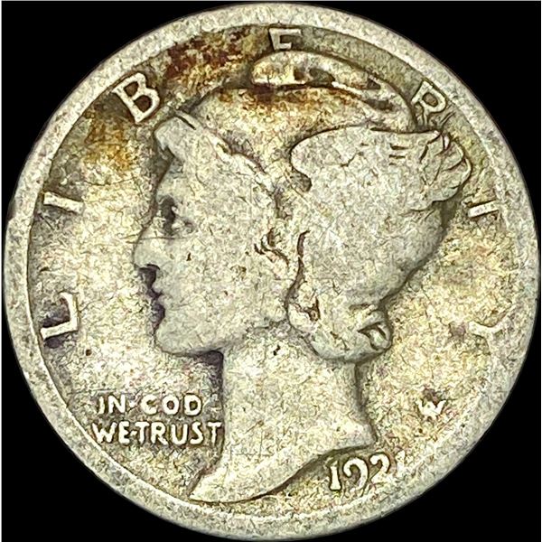 1921 Silver Mercury Dime NICELY CIRCULATED