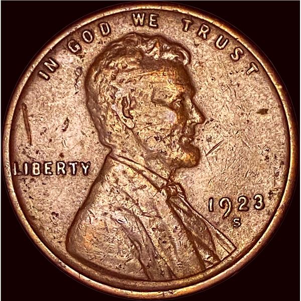 1923-S Lincoln Wheat Cent CLOSELY  UNCIRCULATED