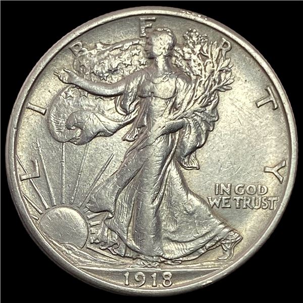 1918-S Walking Liberty Half Dollar CLOSELY  UNCIRCULATED