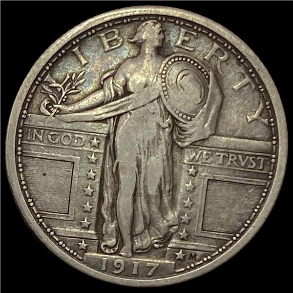 1917 Type 1 Standing Liberty Quarter NEARLY  UNCIRCULATED