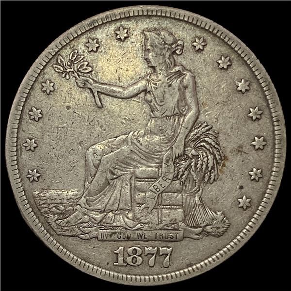 1877 Silver Trade Dollar NEARLY UNCIRCULATED