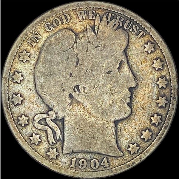 1904-S Silver Barber Half Dollar NICELY  CIRCULATED