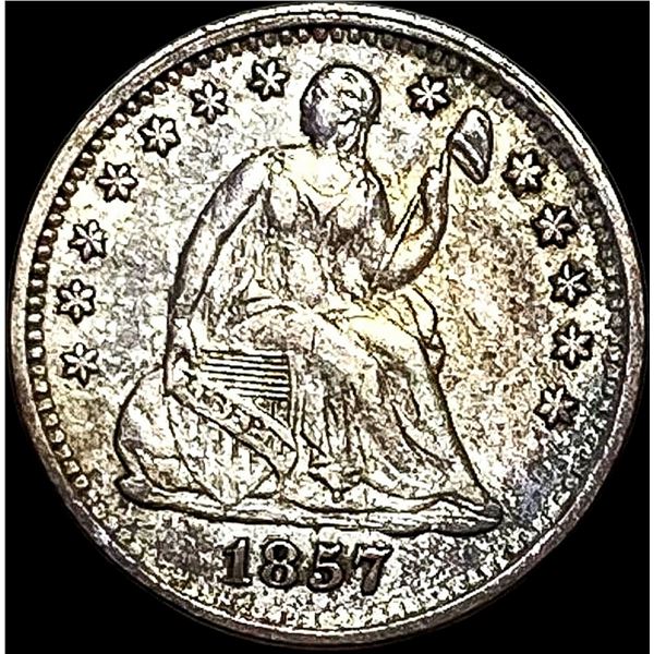 1857 Seated Liberty Half Dime NEARLY UNCIRCULATED