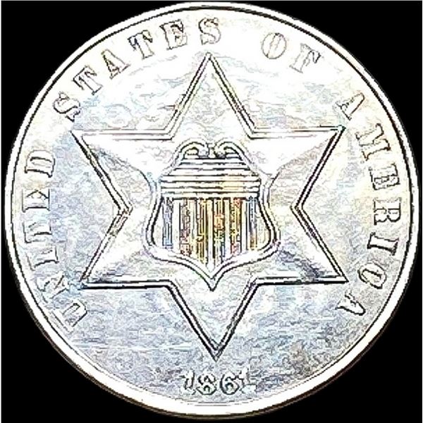 1861 Silver Three-Cent Piece UNCIRCULATED