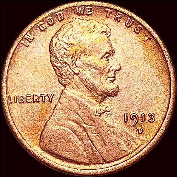 1913-D Red Lincoln Wheat Cent UNCIRCULATED