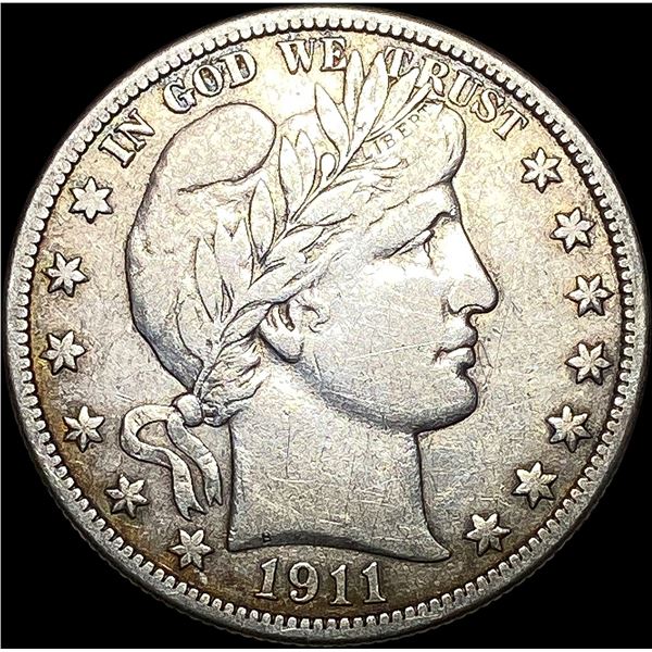 1911 Barber Silver Half Dollar LIGHTLY CIRCULATED