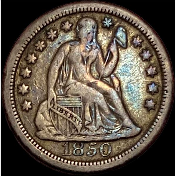1850-O Silver Seated Liberty Dime LIGHTLY CIRCULATED