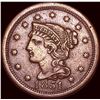 Image 1 : 1851 Braided Hair Large Cent CLOSELY UNCIRCULATED