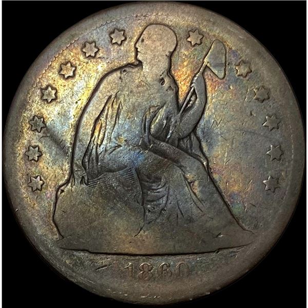 1860-O Seated Liberty Half Dollar NICELY CIRCULATED