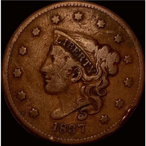 1837 Coronet Head Large Cent LIGHTLY CIRCULATED