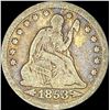 Image 1 : 1853 Arrows/Rays Seated Liberty Quarter NICELY CIRCULATED