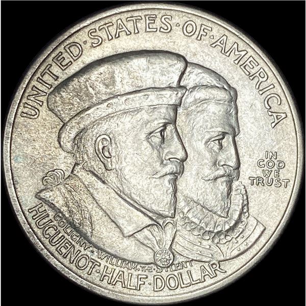 1924 Silver Huguenot Half Dollar CLOSELY  UNCIRCULATED