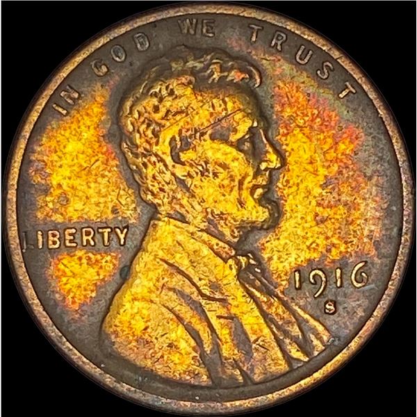 1916-S Lincoln Wheat Cent LIGHTLY CIRCULATED