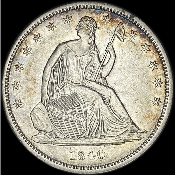 1840 Seated Liberty Half Dollar CLOSELY  UNCIRCULATED