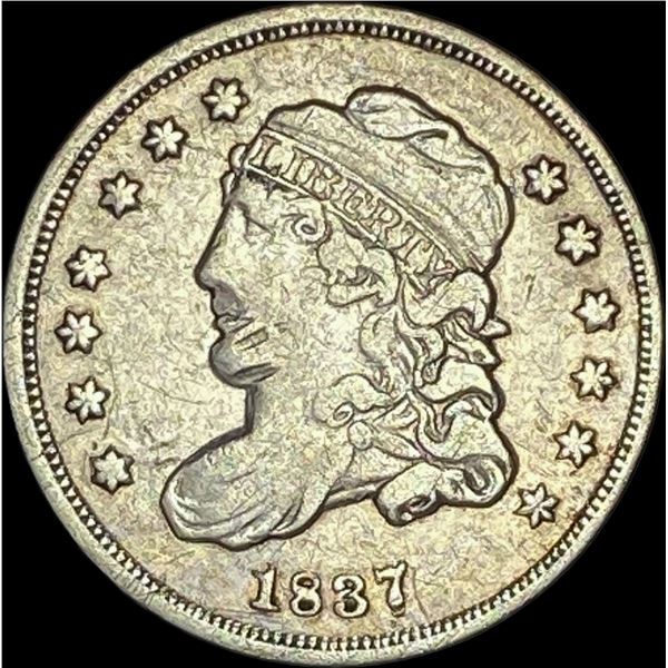 1837 Capped Bust Half Dime NEARLY  UNCIRCULATED