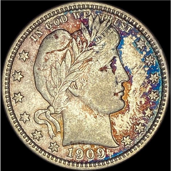 1909-S Silver Barber Quarter CLOSELY  UNCIRCULATED