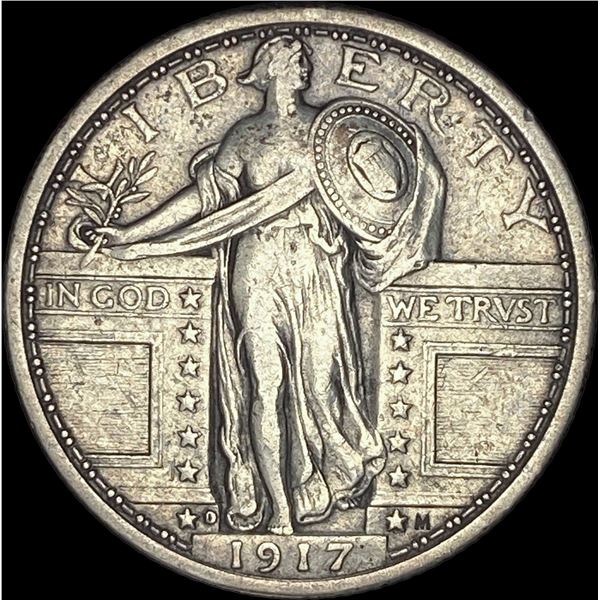 1917-D Type 1 Standing Liberty Quarter NEARLY  UNCIRCULATED