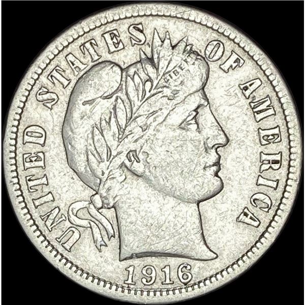 1916 Silver Barber Dime NEARLY UNCIRCULATED