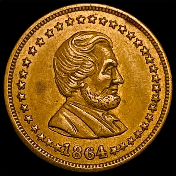 1864 Civil War Token-Lincoln & Union CLOSELY  UNCIRCULATED